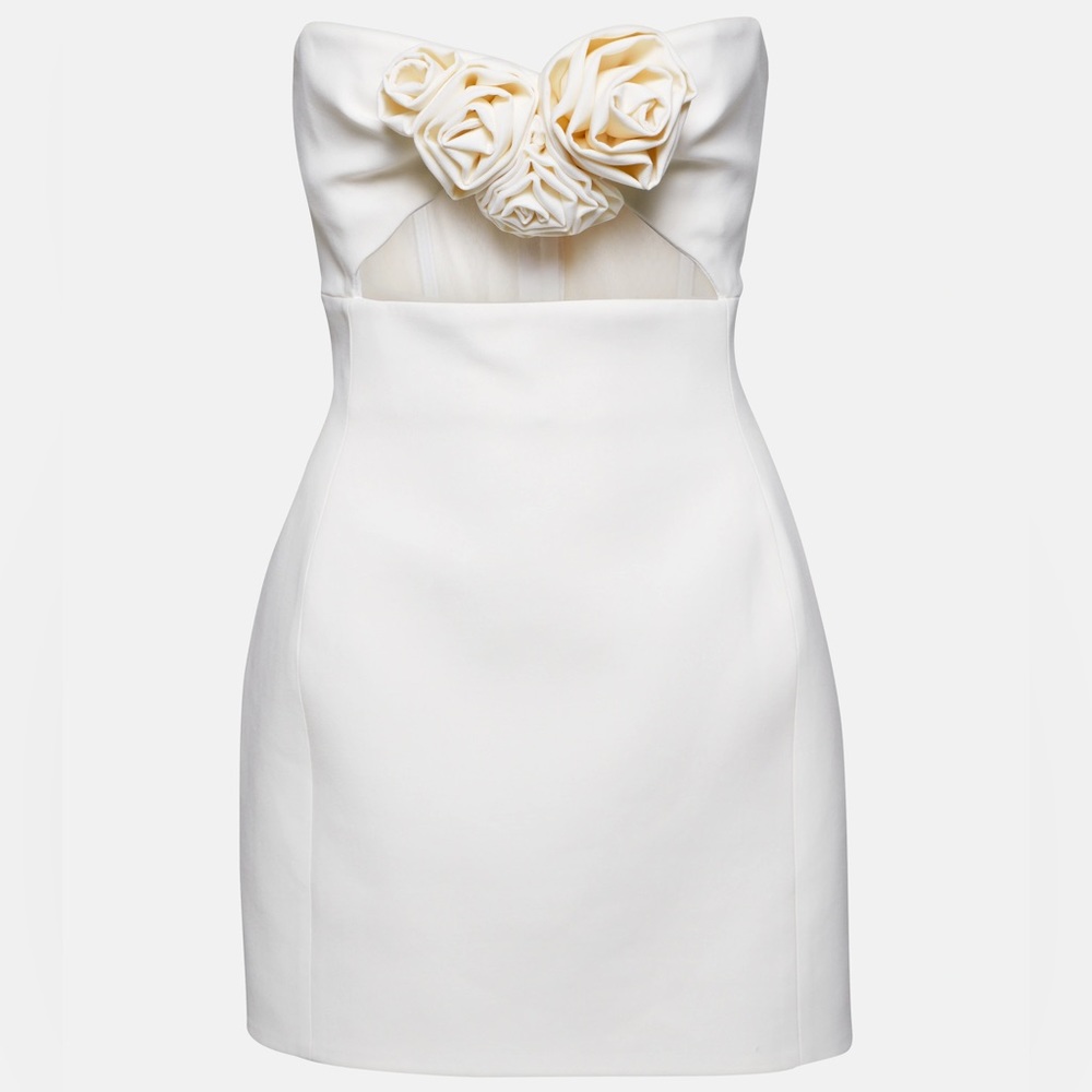 Magda Butrym floral appliqué wool mini dress NWOT